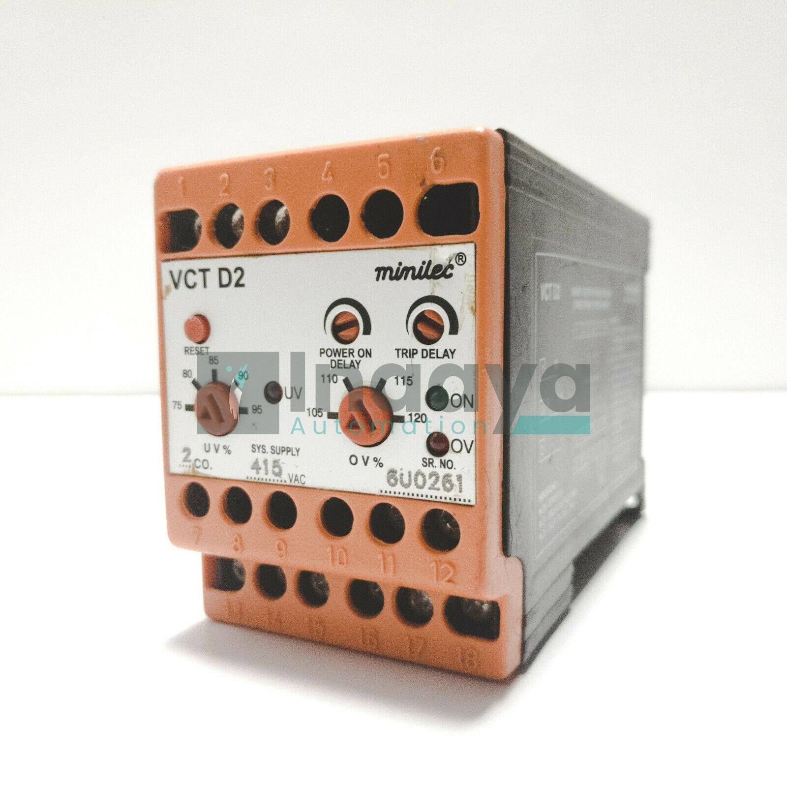 Minilec VCT D2 UnderOver Voltage Relay 3Phase 3Wire