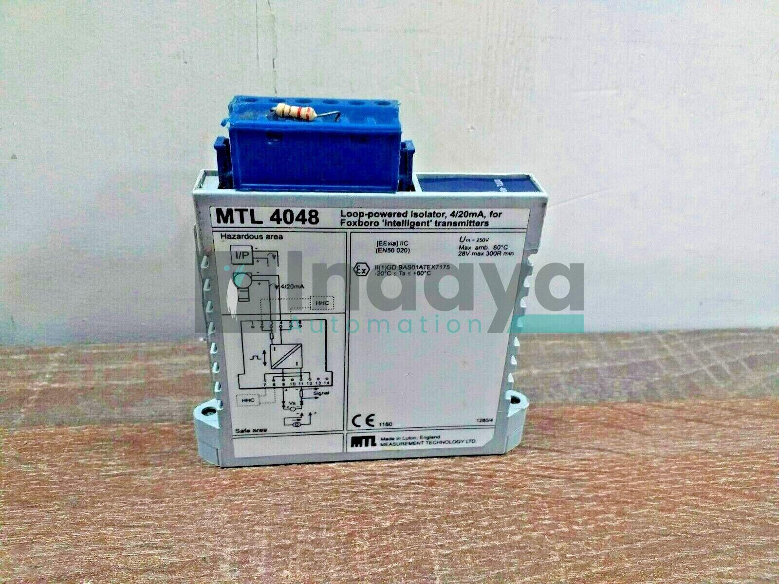 MTL MTL4048 ISOLATOR LOOP POWERED LEGACY MTL4000 SERIES 4/20 MA FOR FOXBORO INTELLIGENT TRANSMITTERS