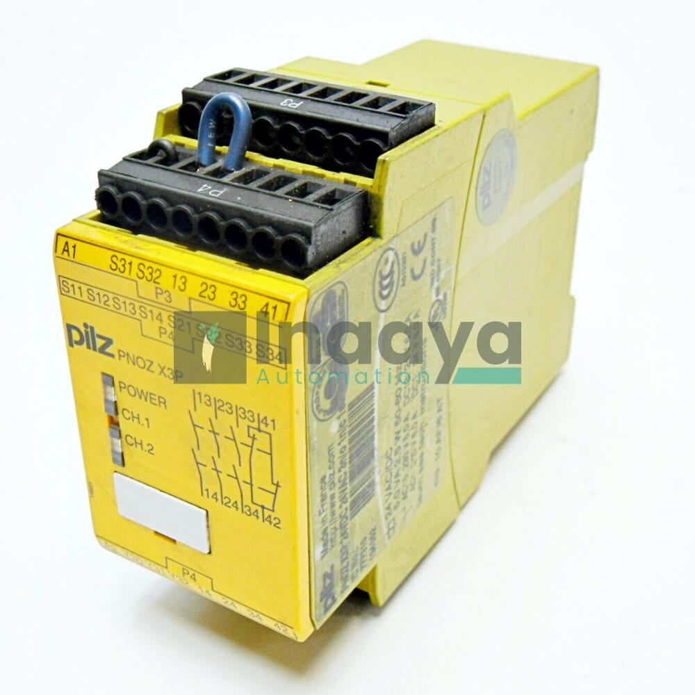 Pilz PNOZ-X3-110VAC-24VDC-3N/O-1N/C-1SO - Safety Relay