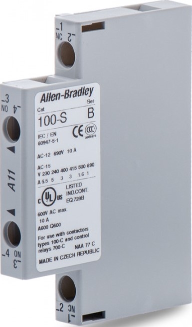  ALLEN BRADLEY 100-SB01 10 AMP AUXILIARY CONTACT 