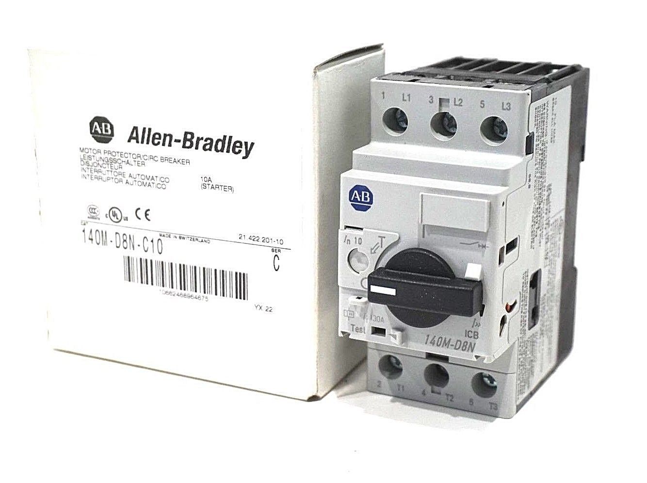 ALLEN BRADLEY 140M-D8N-C10 10A CIRCUIT BREAKER 