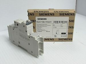 SIEMENS 5SJ4106-7HG41 6 AMP CIRCUIT BREAKER