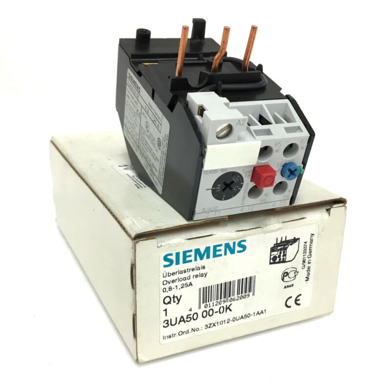 SIEMENS 3UA50-00-0K 0.8/1.25 AMP SOLID STATE OVERLOAD RELAY
