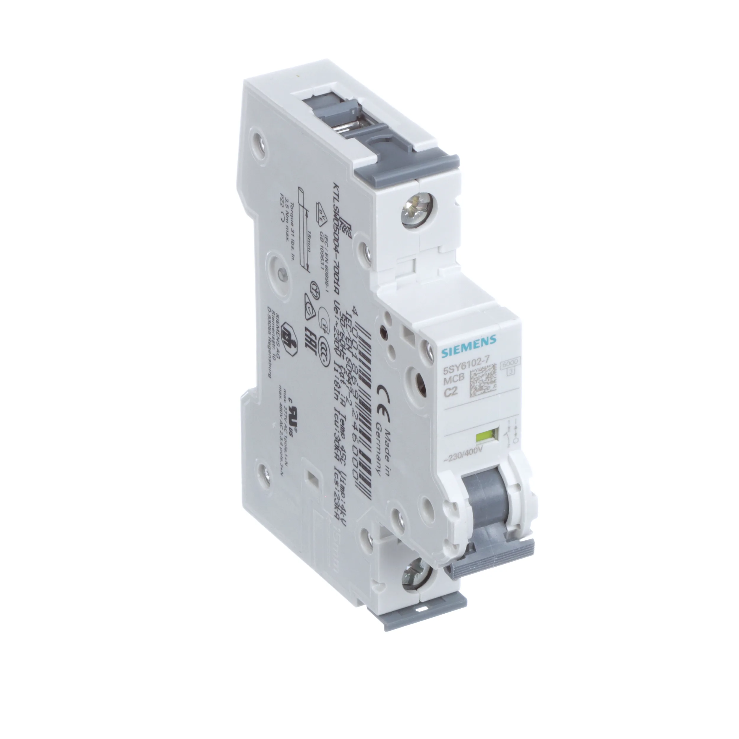 SIEMENS 5SY6102-7 SUPPLEMENTARY PROTECTOR