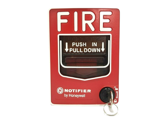NOTIFIER NBG-12LX FIRE ALARM DUAL ACTION ADDRESSABLE PULL STATION KEY LOCK