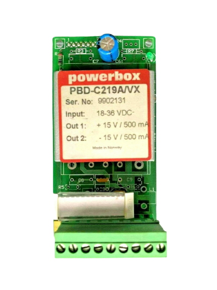 POWERBOX PBD-C219A/VX STYREKORT FOR DIN SKINNE PBDC219AVX