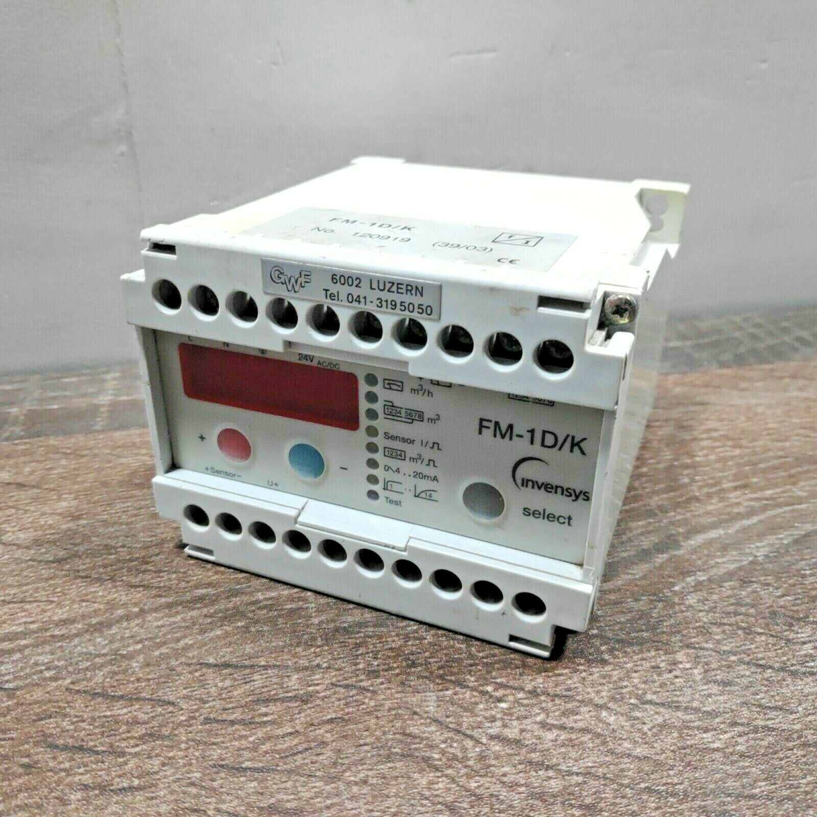 Invensys FM-1D/K FREQUENCY-TO-CURRENT CONVERTER AND FLOWRATE INDICATOR