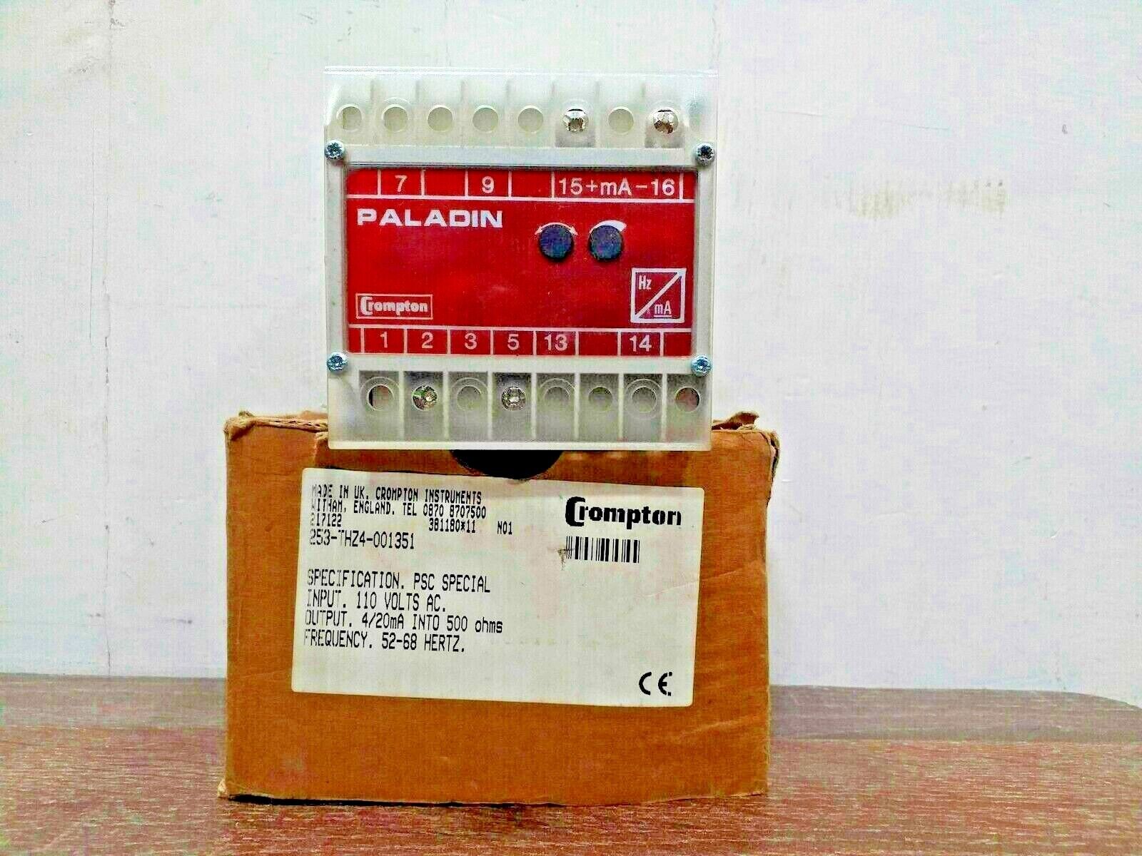 CROMPTON PALADIN 253-THZ4-001351 FREQUENCY TRANSDUCER