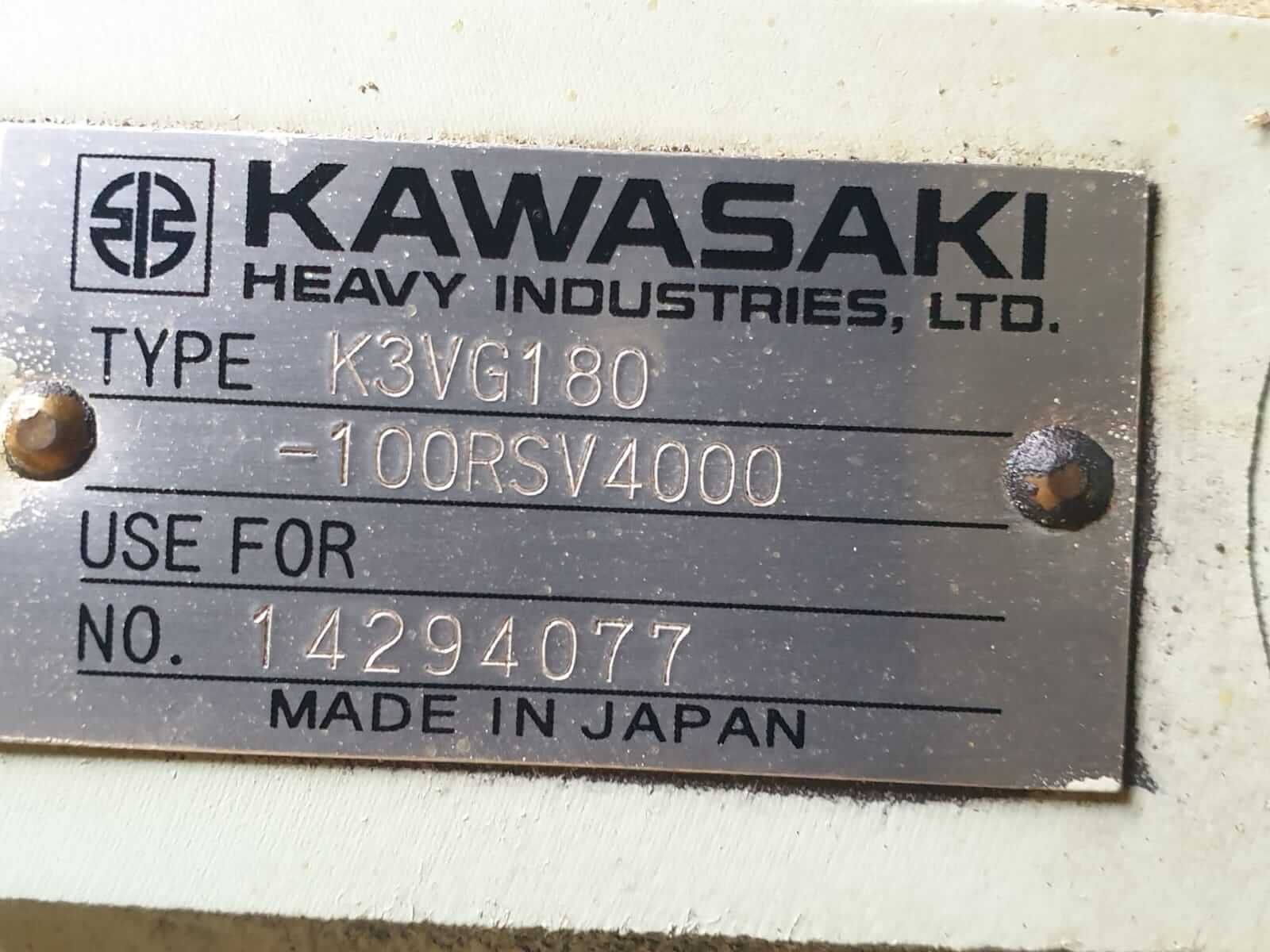 KAWASAKI K3VG series Axial Piston Pumps (Open Loop) - K3VG180-100RSV4000