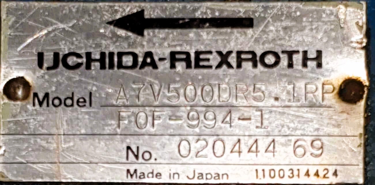 UCHIDA - REXROTH A7V AXIAL PISTON VARIABLE DISPLACEMENT PUMP - A7V500DR5.1RPFOF-994-1