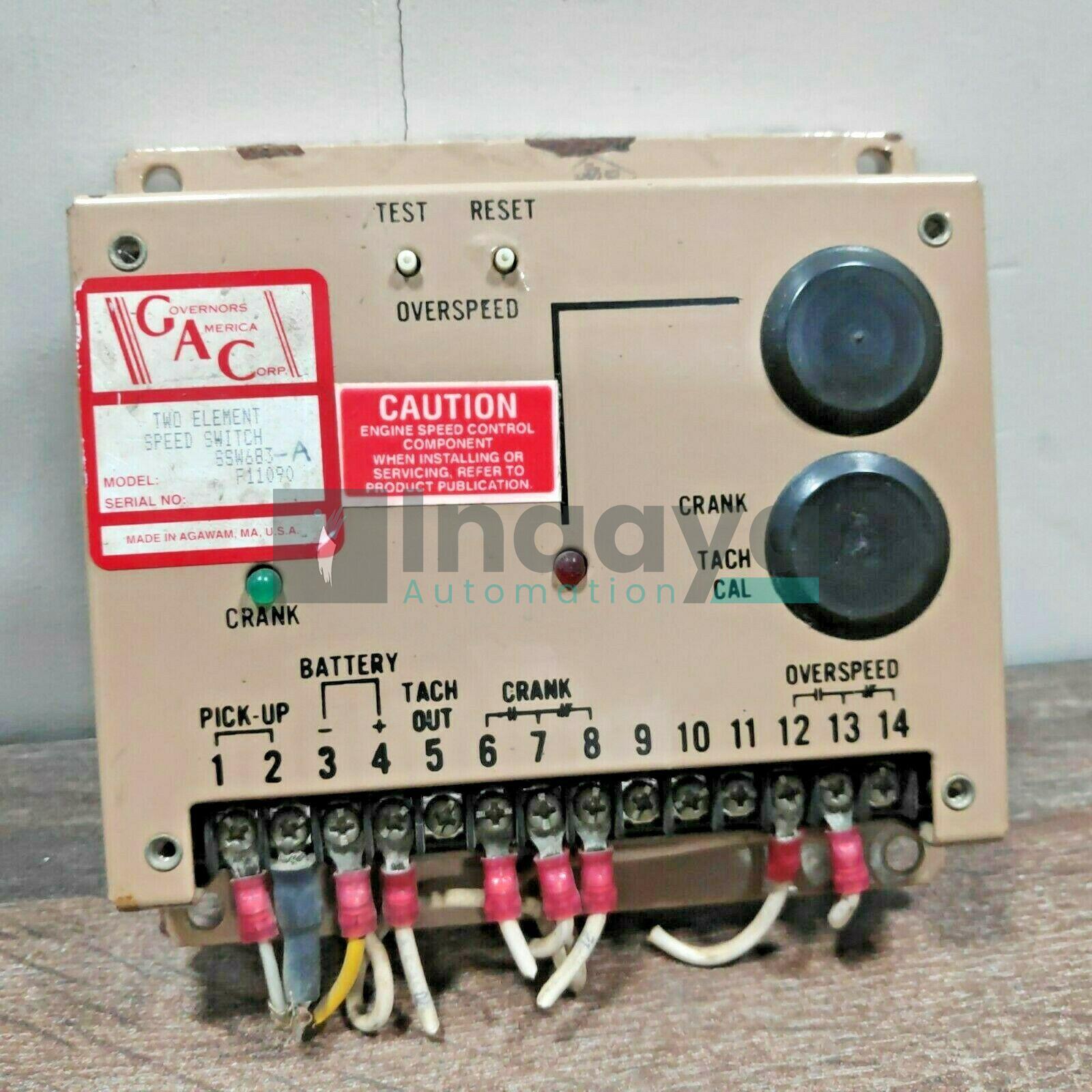 Governors America Corp SSW683-A Two Element Speed Switches