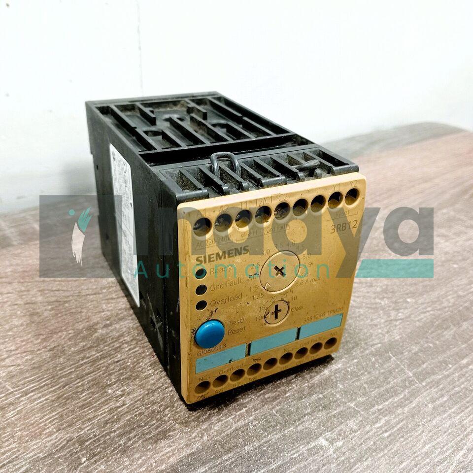 SIEMENS 3RB1246-1PM20 SOLID-STATE OVERLOAD RELAY 1.25...6.3 AMP 220-240 VAC 50/60 HZ SCREW CLAMP TERMINALS DIN-RAIL MOUNTED 
