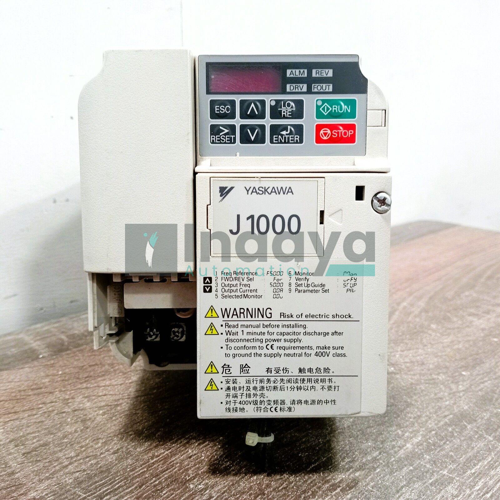 YASKAWA CIMR-JBBA0006BAA J1000 AC DRIVE CIMR SERIES 1.1KW/0.75KW 1HP