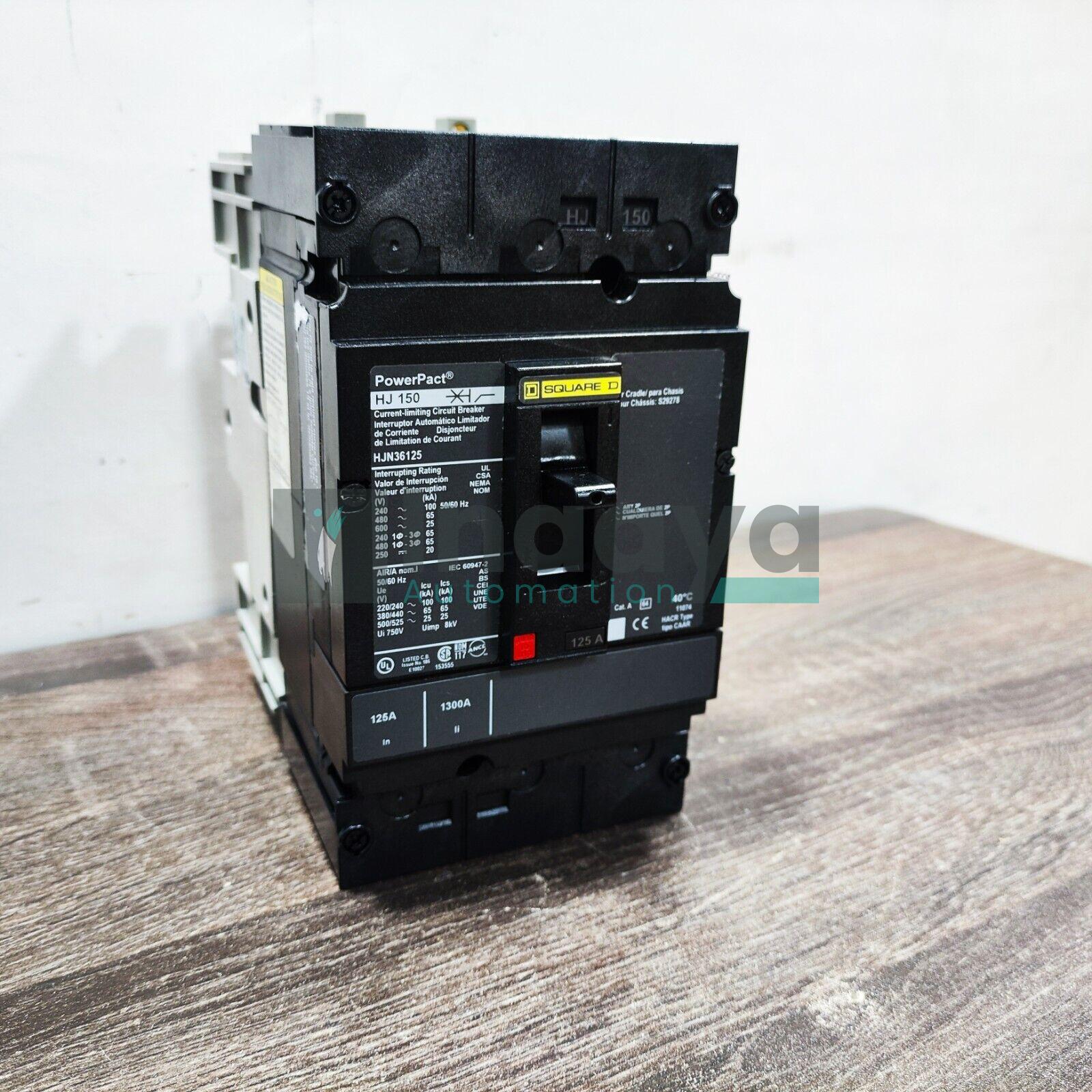 SQUARE D POWERPACT HJ150 HJN36125 150A CIRCUIT BREAKER