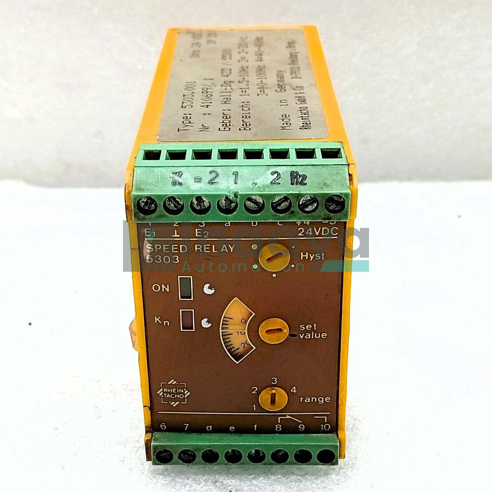 RHEINTACHO 5303.001 SPEED MONITOR RELAY