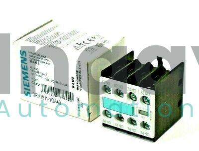  SIEMENS 3RH1911-1GA40 10 AMP AUXILIARY CONTACT BLOCK 