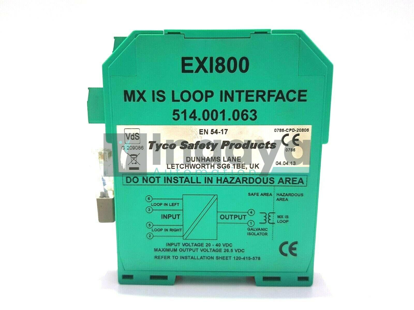 TYCO EXI800 LOOP INTERFACE MODULE 514.001.063